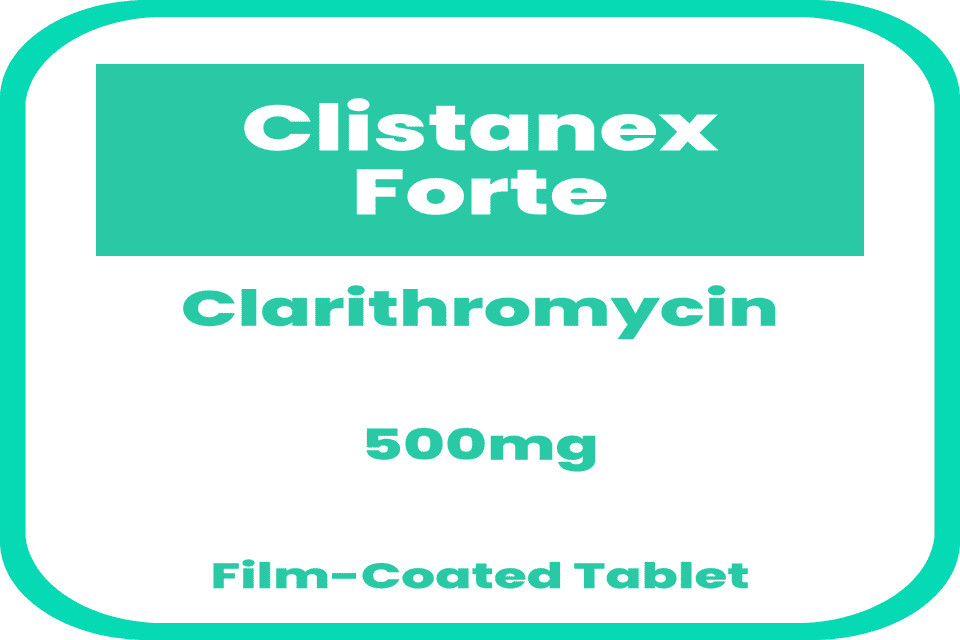 CLISTANEX FORTE Clarithromycin 500mg Film-Coated Tablet 1's price in ...