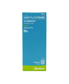 Image of FLUIMUCIL ACETYLCYSTEINE 100MG / 5ML SYRUP 100ML RASPBERRY