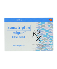 Image of IMIGRAN SUMATRIPTAN 50MG - 1 BOX X 2 TABS