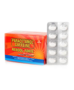 Image of REXIDOL FORTE 10 TABS - PARACETAMOL / CAFFEINE 500MG / 65MG