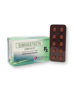 Image of ZIMVAST SIMVASTATIN 20MG TABLET 1'S