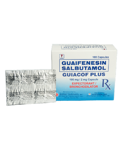 Image of GUIACOF PLUS GUAIFENESIN / SALBUTAMOL 100MG / 2MG CAPSULE 1'S