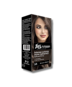 Image of ASHLEY SHINE BIO NATURAL GLOSSY HAIR COLOR CREAM BROWN BLACK 3/5