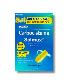 Image of SOLMUX CARBOCISTEINE 500MG - PROMO PACK 5+1 CAPS