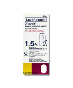 Image of OFTAQUIX LEVOFLOXACIN HEMIHYDRATE 15MG / ML (1.5%) OPHTHALMIC SOLUTION 5ML