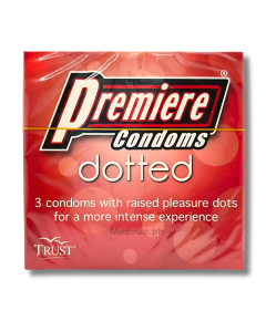 Image of PREMIERE CONDOMS DOTTED - 1 BOX X 3'S