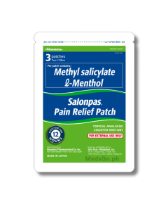 Image of SALONPAS PAIN RELIEF PATCH METHYL SALICYLATE / L-MENTHOL 105MG / 31.5MG PATCH 3'S