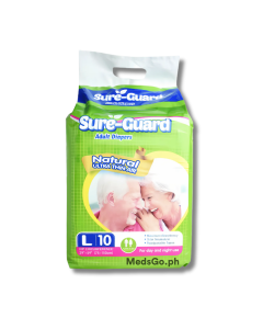 Image of SURE-GUARD ADULT DIAPERS NATURAL ULTRA THIN AIR L 10'S