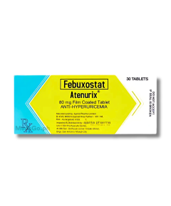 Image of ATENURIX FEBUXOSTAT 80MG FILM-COATED TABLET 1'S