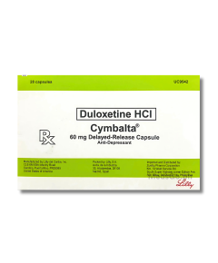 Image of CYMBALTA DULOXETINE HYDROCHLORIDE 60MG DELAYED-RELEASE CAPSULE 1'S