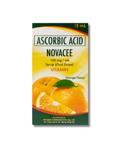 Image of NOVACEE ASCORBIC ACID 100MG / ML SYRUP (ORAL DROPS) 15ML ORANGE