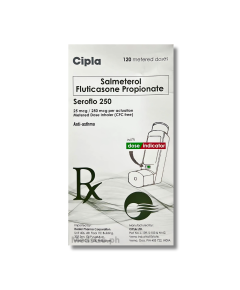 Image of SEROFLO 250 SALMETEROL / FLUTICASONE PROPIONATE 25MCG / 250MCG PER ACT. METERED DOSE INHALER (CFC FREE) 120 ACTUATIONS