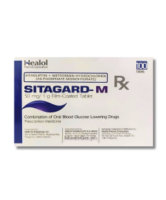 Image of SITAGARD-M SITAGLIPTIN / METFORMIN 50MG / 1G FILM-COATED TABLET 1'S