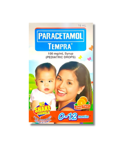 Image of TEMPRA PARACETAMOL 100MG / ML SYRUP (PEDIATRIC DROPS) 15ML ORANGE