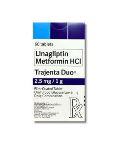 Image of TRAJENTA DUO LINAGLIPTIN / METFORMIN HYDROCHLORIDE 2.5MG / 1G FILM-COATED TABLET 1'S