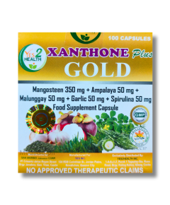 Image of XANTHONE PLUS GOLD MANGOSTEEN / AMPALAYA / MALUNGGAY / GARLIC / SPIRULINA 350MG / 50MG / 50MG / 50MG / 50MG CAPSULE 1'S