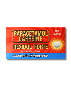 Image of REXIDOL FORTE 10 TABS - PARACETAMOL / CAFFEINE 500MG / 65MG