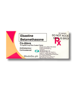 Image of CO-ALEVA EBASTINE / BETAMETHASONE 10MG / 500MCG FILM-COATED TABLET 1'S