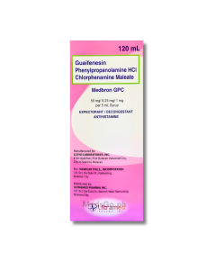 Image of MEDBRON GPC GUAIFENESIN / PHENYLPROPANOLAMINE / CHLORPHENAMINE 50MG / 6.25MG / 1MG - SYRUP 120ML