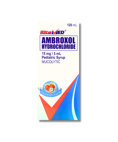 Image of RITEMED AMBROXOL HYDROCHLORIDE 15MG / 5ML SYRUP 120ML STRAWBERRY