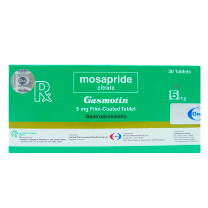 Image of GASMOTIN MOSAPRIDE CITRATE DIHYDRATE 5MG FILM-COATED TABLET 30'S
