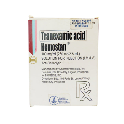 Image of HEMOSTAN TRANEXAMIC ACID 250MG CAPSULE 100'S