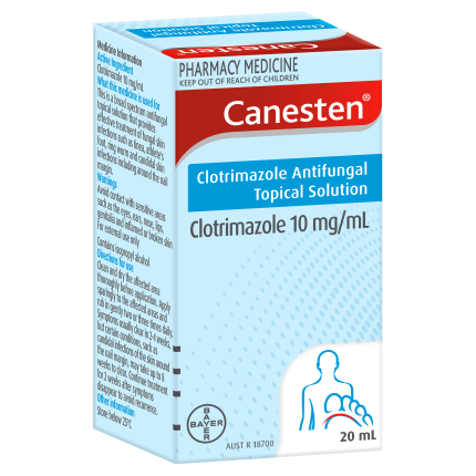 Image of CANESTEN CLOTRIMAZOLE 1.0% (10MG / ML) TOPICAL SOLUTION 20ML