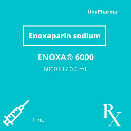 Image of ENOXA-6 ENOXAPARIN SODIUM 6000IU / 0.6ML SOLUTION FOR IV/SC INJECTION 0.6ML 1'S