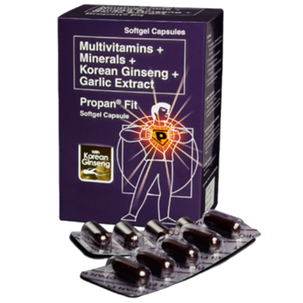 Image of PROPAN FIT MULTIVITAMINS / MINERALS / KOREAN GINSENG / GARLIC EXTRACT SOFTGEL CAPSULE 60'S