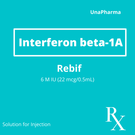 Image of REBIF INTERFERON BETA-1A 6MILLIONIU (22MCG / 0.5ML) SOLUTION FOR SC INJECTION 0.5ML 12'S
