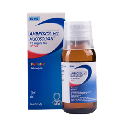 Image of MUCOSOLVE AMBROXOL HYDROCHLORIDE 15MG / 5ML SYRUP 60ML