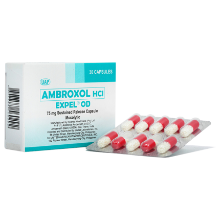 Image of EXPEL OD AMBROXOL HYDROCHLORIDE 75MG SUSTAINED RELEASE CAPSULE 1'S