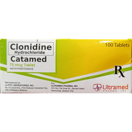 CATAMED Clonidine Hydrochloride 75mcg Tablet 100's price in the ...