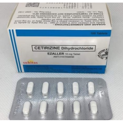 Image of EZALLER CETIRIZINE DIHYDROCHLORIDE 10MG TABLET 100'S