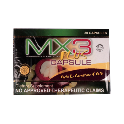 Image of MX3 PLUS MANGOSTEEN FRUIT PULP POWDER XANTHONE / L-CARNITINE / COQ10 CAPSULE 1'S