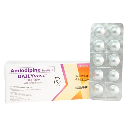 Image of DAILYVASC AMLODIPINE BESILATE 10MG TABLET 1'S