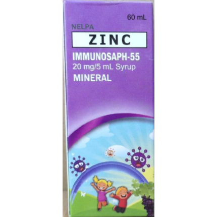 Image of IMMUNOSAPH-55 ZINC 20MG / 5ML SYRUP 60ML GRAPES