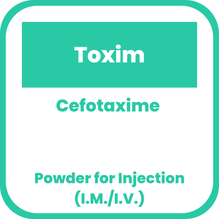 Image of TOXIM CEFOTAXIME 1G POWDER FOR IM/IV INJECTION 10'S