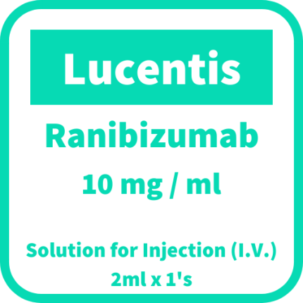 Image of LUCENTIS RANIBIZUMAB 10MG / ML SOLUTION FOR INTRAVITREAL INJECTION 2ML 1'S
