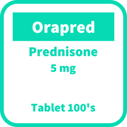 Image of ORAPRED PREDNISONE 5MG TABLET 100'S