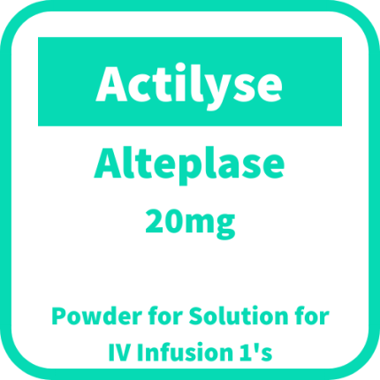 Image of ACTILYSE ALTEPLASE 20MG POWDER FOR SOLUTION FOR IV INFUSION 1'S