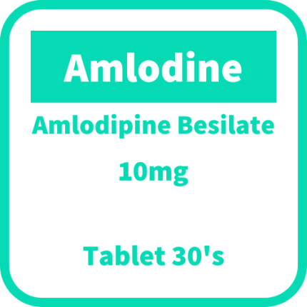 Image of AMLODINE AMLODIPINE BESILATE 10MG TABLET 30'S