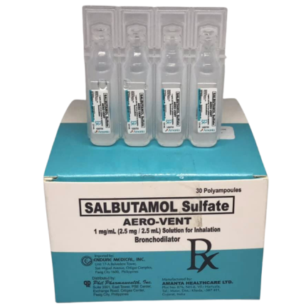 AERO-VENT Salbutamol 1mg / mL - 1 Nebule 2.5mL price in the Philippines ...