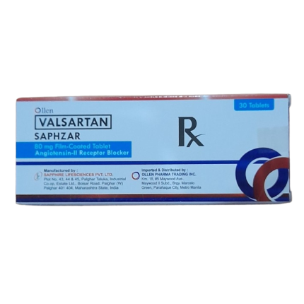 Image of SAPHZAR VALSARTAN 80MG FILM-COATED TABLET 1'S