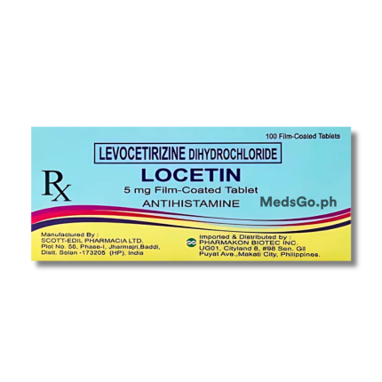 Image of LOCETIN LEVOCETIRIZINE DIHYDROCHLORIDE 5MG FILM-COATED TABLET 1'S
