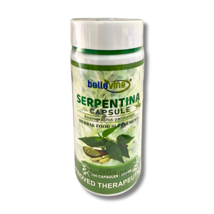 Image of BELLEVINE 500MG SERPENTINA HERBAL CAPSULE - 1 BOTTLE X 100 CAPS