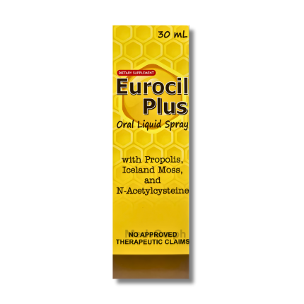 Image of EUROCIL PLUS PROPOLIS, ICELAND MOSS, AND N-ACETYLCYSTEINE ORAL LIQUID SPRAY 30ML