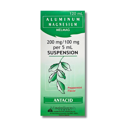 Image of MELMAG ALUMINUM / MAGNESIUM 200MG / 100MG SUSPENSION 120ML