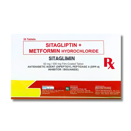 Image of SITAGLIMIN SITAGLIPTIN / METFORMIN 50MG / 500MG - 1 TABLET