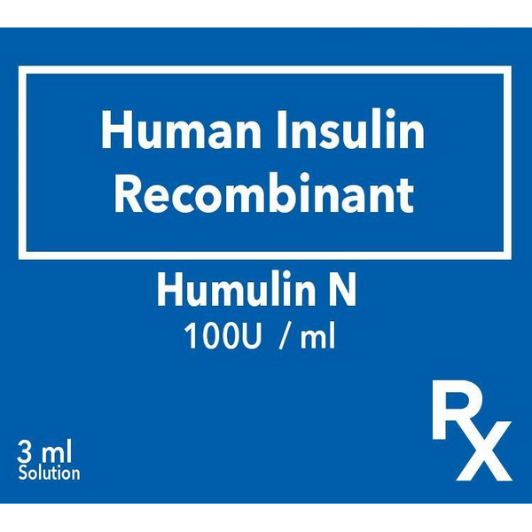 Image of HUMULIN N KWIKPEN INSULIN HUMAN (RDNA) 100IU / ML SUSPENSION FOR SC INJECTION 3ML 5'S